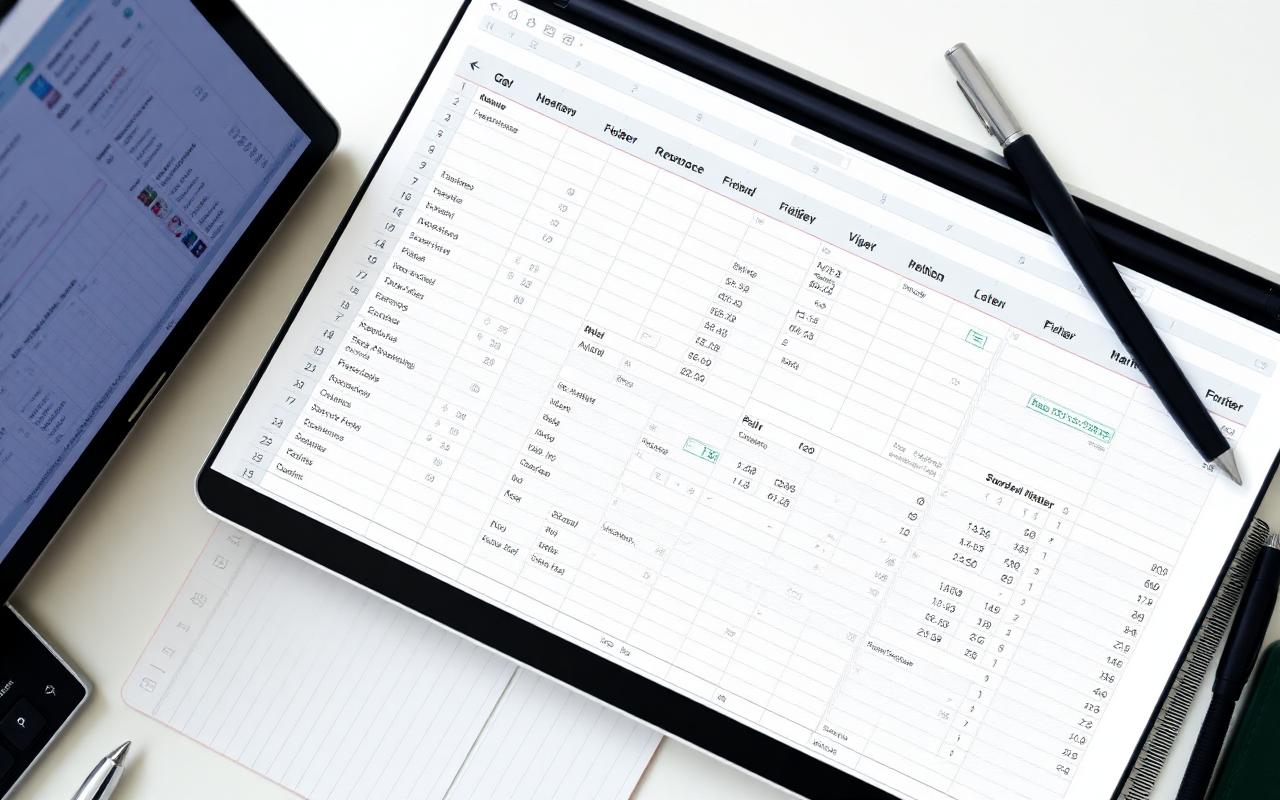Data entry spreadsheet