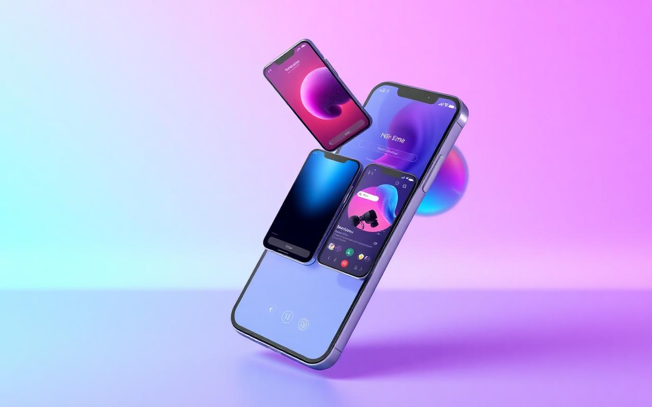 Mobile app design preview